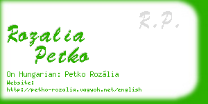 rozalia petko business card
